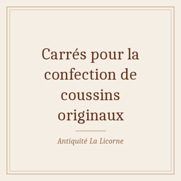 Carrés pour coussins