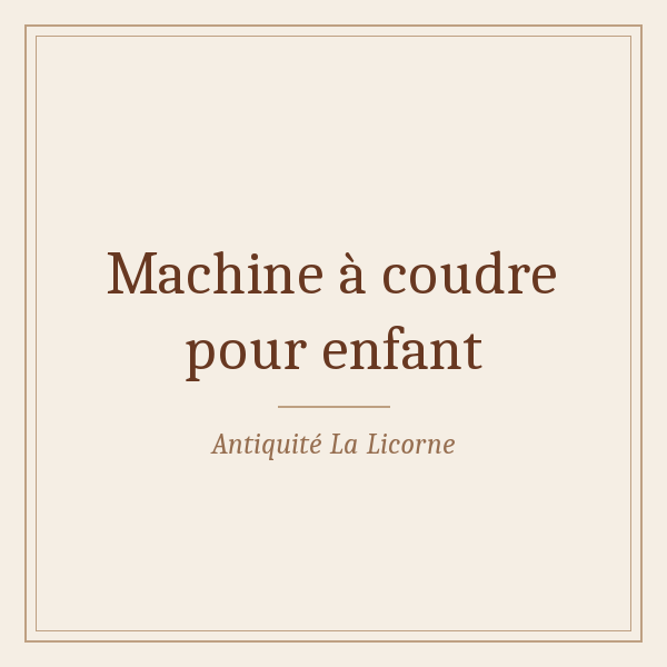 Machine à coudre enfant