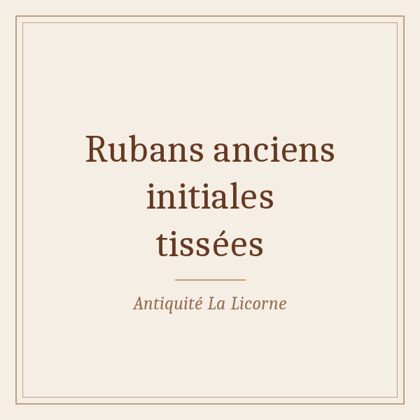 Ancien ruban initiales
